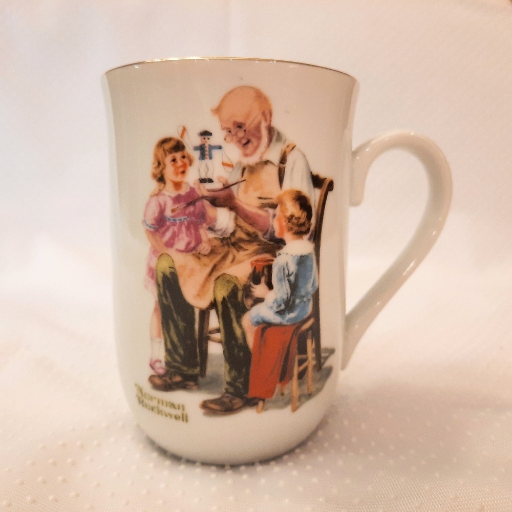 Vintage 1982 Norman Rockwell Mug | The Toy Maker